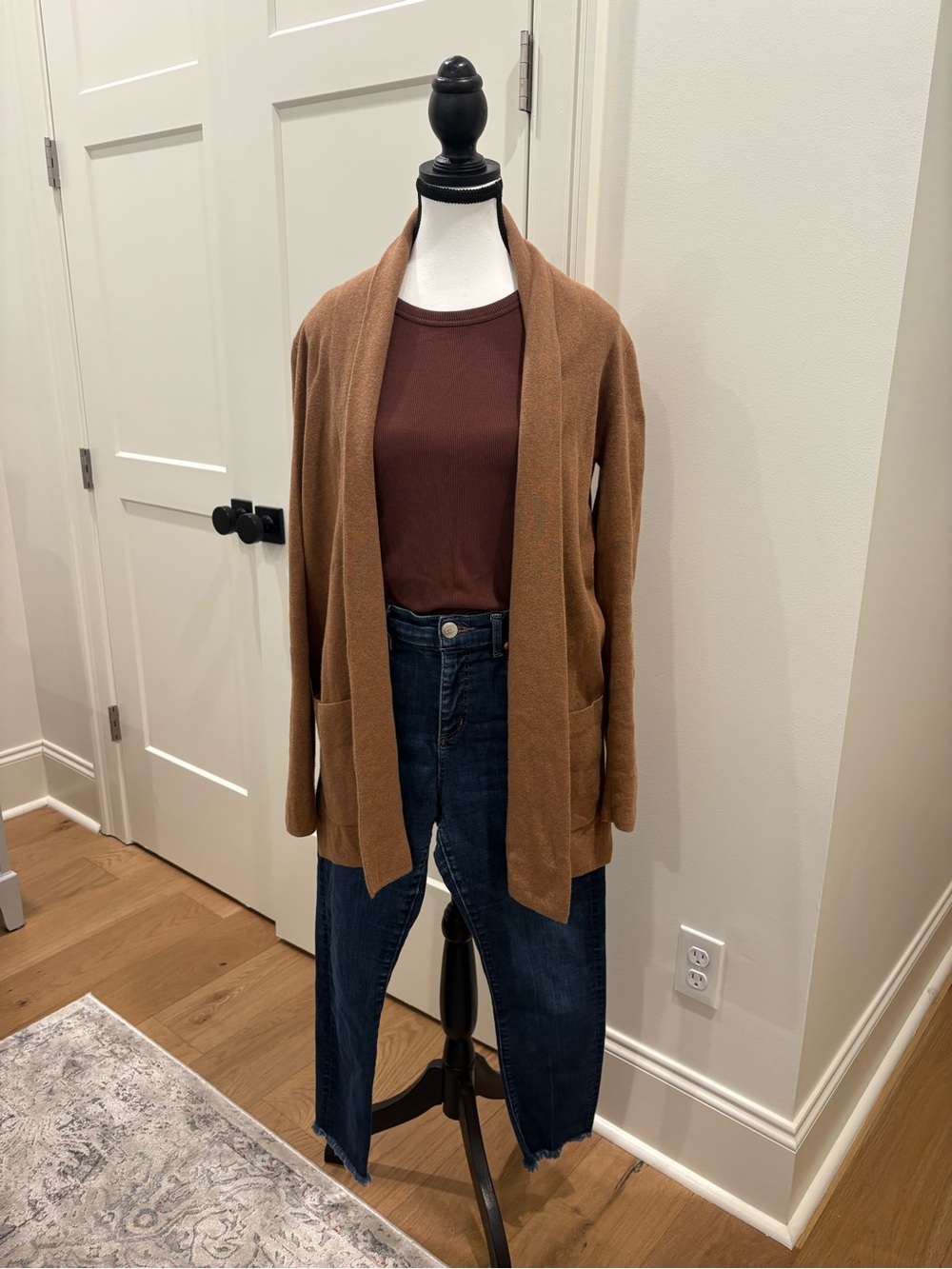 J. Crew Open-Front Camel Brown Cardigan